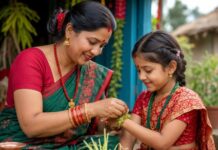 तिउरी लाइदिन् आमाले …..