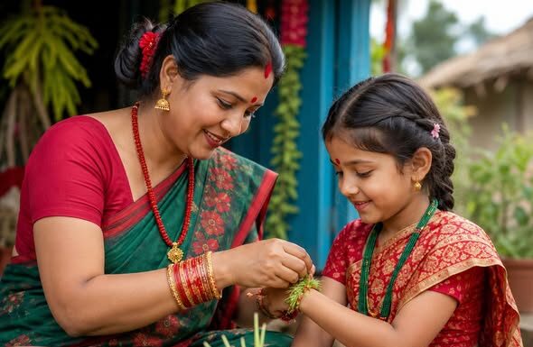 तिउरी लाइदिन् आमाले …..
